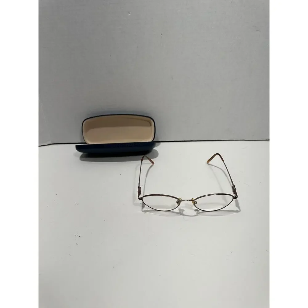 SAKS FIFTH AVENUE Full Rim Oval Vintage Womens Eyeglasses Frame 135 + Blue‎ Case